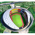 Prefab light steel space frame stadium roofing cover